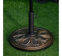 Outsunny 13kg Heavy Duty Round Parasol Base - Bronze, Brown