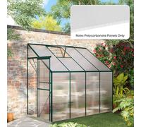 Outsunny 14 Pieces Polycarbonate Sheets, 121 X 61 X 0.4Cm Twin-Wall Plastic Roofing Sheets, 10M² Replacement Greenhouse Panels, Waterproof And Uv Protection, Clear