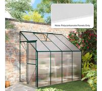 Outsunny 14 Pieces Twin-wall Greenhouse Polycarbonate Sheets, 121 x 61 x 0.4cm, Clear
