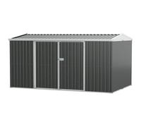 Outsunny 14 x 8ft Outdoor Garden Metal Storage Shed with Lockable Door, Tool Storage Box for Garden, Patio and Lawn, Grey
