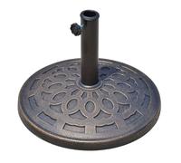 Outsunny 14kg Round Garden Parasol Base Decorative Resin Market Umbrella Stand
