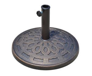 Outsunny 14kg Round Garden Parasol Base Decorative Resin Market Umbrella Stand