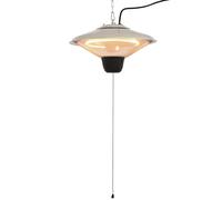 Outsunny 1500W Patio Heater Outdoor Ceiling Mounted Aluminium Halogen Electric Hanging Heating Light Pull Switch Control Aosom UK