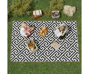 Outsunny 152X243Cm Reversible Outdoor Rug Portable Plastic Straw Rv Camping Mat
