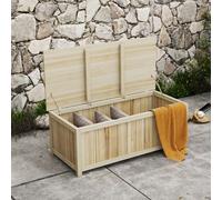 Outsunny 172 Litre Outdoor Storage Box, Wooden terrace Box, Natural