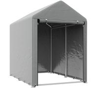 Outsunny 179 x 120cm Temporary Garden Shed, with Accessories - Light Grey
