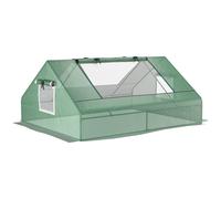 Outsunny 180 x 140 x 80cm Portable Mini Greenhouse with Zipped Windows - Green | TJ Hughes