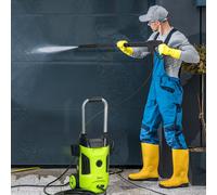 Outsunny 1800W Power Washer 150 Bar Pressure with Adjustable Nozzle, Green