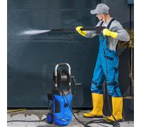OUTSUNNY 1800W High Pressure Washer 150 Bar Power Washer with Hose Reel in Blue Outsunny Blue