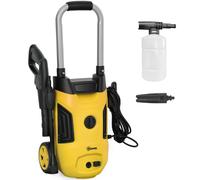 Outsunny 1800W High Pressure Washer, 150 Bar Pressure, 420 L/h Flow, Portable Power Washer Jet Wash Cleaner with Adjustable Nozzle, 6M Hose, Steel Handle for Home Patio Car Driveway, Yellow Yellow