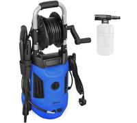 Outsunny 1800W High Pressure Washer, 150 Bar Pressure, 420 L/h Flow, Portable Power Washer Jet Wash Cleaner with Adjustable Nozzle, 6M Hose, Hose Reel, Steel Handle for Home Patio Car Driveway, Blue B