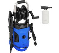 Outsunny 1800W Power Washer 150 Bar Pressure 6M Hose And Hose Reel In Blue Blue