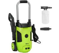 Outsunny 1800W High Pressure Washer, 150 Bar Pressure, 420 L/h Flow, Portable Electric Power Washer Jet Wash Cleaner with Adjustable Nozzle, 6M Hose, Steel Handle for Home Patio Car Driveway, Green Gr