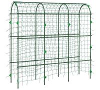 Outsunny 183 cm Tall Metal Garden Trellis, Arch Trellis for Climbing Plants Outdoor with Climbing Net
