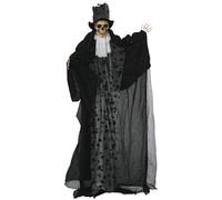 Outsunny 189cm Life Size Outdoor Halloween Decorations Ghost Bridegroom, Animated Prop Animatronic Decor with Sound and Motion Activated, Light Up Eyes, Howling Sound