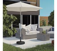 Outsunny 18kg Concrete Parasol Base with Rattan Effect Heavy Duty Umbrella Stand