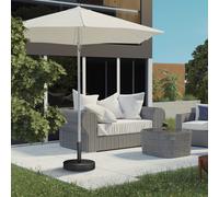 Outsunny 18kg Concrete Parasol Base with Rattan Effect Heavy Duty Umbrella Stand