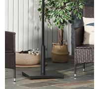 Outsunny 18Kg Heavy Duty Steel Square Patio Umbrella Base Stand Black, Black
