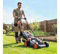 Outsunny 18V Cordless Lawnmower with 2 x 4Ah Batteries and Charger, Grey