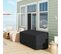 Outsunny 190x72x76cm Rectangular Patio Furniture Cover for Chairs Black, Black