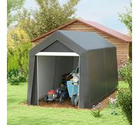 Outsunny 2.1 x 3.6(m) Portable Shed, Waterproof and Heavy Duty Dark Grey