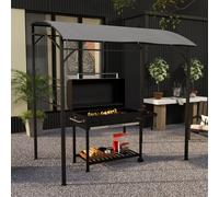 Outsunny 2.2 X 1.5 M Bbq Gazebo Tent, Grey, Grey