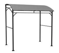 OUTSUNNY 2.2 x 1.5 m BBQ Gazebo Tent Sun Shade with Canopy & 10 Hooks in Grey Outsunny Grey