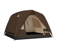 Outsunny 2-3 Man Camping Tent Easy Set Up Dome Tent | Sewn-in Groundsheet, Mesh Windows, Pocket and Hook, 3000 mm Water Resistant, for Camping Hiking Backpacking