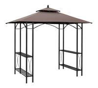 Outsunny 2.5 x 1.5m BBQ Tent Canopy Patio Outdoor Awning Gazebo Party Sun Shelter - Coffee