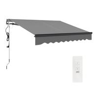 Outsunny 2.5 x 2m Electric Retractable Awning w/ Aluminium Frame - Dark Grey | TJ Hughes