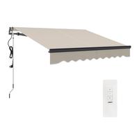OUTSUNNY 2.5 x 2m Electric Retractable Awning w/ Aluminium Frame in Beige Outsunny Beige