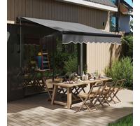 OUTSUNNY 2.5 x 2m Electric Retractable Awning w/ Aluminium Frame Dark Grey Outsunny Dark Grey