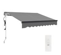 OUTSUNNY 2.5 x 2m Electric Retractable Awning w/ Aluminium Frame in Dark Grey Outsunny Dark Grey