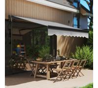 OUTSUNNY 2.5 x 2m Electric Retractable Awning w/ Aluminium Frame in Dark Grey Outsunny Dark Grey