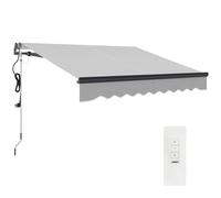 OUTSUNNY 2.5 x 2m Electric Retractable Awning w/ Aluminium Frame in Light Grey Outsunny Light Grey