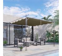 OUTSUNNY 2.55 x 2.5 m Pergola Cover Replacement for 3 x 3 m Frame, Top Only in Brown Outsunny Brown