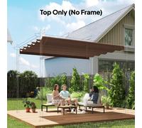 Outsunny 2.55x2.5 m Pergola Cover Replacement for 3x3 m Frame, Brown