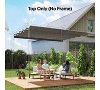 Outsunny Pergola Shade Cover Replacement Canopy for 3 x 3(m) Pergola, Grey