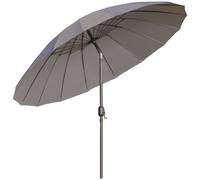 OUTSUNNY 2.5m Round Curved Adjustable Parasol Sun Umbrella Metal Pole in Grey Outsunny Grey