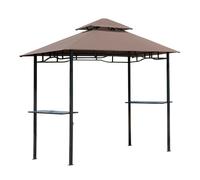 Outsunny Outdoor Double-tier BBQ Gazebo Shelter Grill Canopy Barbecue Tent