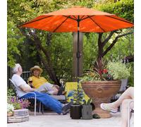 Outsunny 2.6M Garden Parasol Umbrella with Aluminium Pole, Tilt, Crank