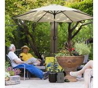 Outsunny 2.6M Garden Parasol Umbrella With Aluminium Pole, Tilt, Crank
