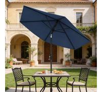 OUTSUNNY 2.6M Garden Parasol Umbrella with Aluminium Pole, Tilt in Navy Outsunny Navy