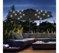 Outsunny 24 LED Solar Powered Parasol Umbrella Garden Tilt Outdoor String Light