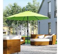 Outsunny Patio Umbrella Outdoor Sunshade Canopy With Tilt And Crank - Green, Green