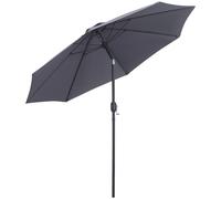 OUTSUNNY 2.7M Patio Umbrella Outdoor Sunshade Canopy w/ Tilt & Crank in Grey Outsunny Grey