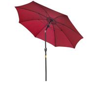 Outsunny Patio Umbrella Outdoor Sunshade Canopy With Tilt And Crank - Wine Red, Red