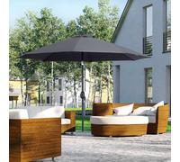 OUTSUNNY 2.7M Patio Umbrella Outdoor Sunshade Canopy w/ Tilt & Crank in Grey Outsunny Grey