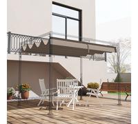 OUTSUNNY 2.86 x 2.45 m Pergola Cover Replacement for 3 x 2 m Frame, Top Only in Brown Outsunny Brown