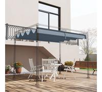 Outsunny Pergola Sun Shade Cover Roof Replacement for 2.85x2m Pergola Brown